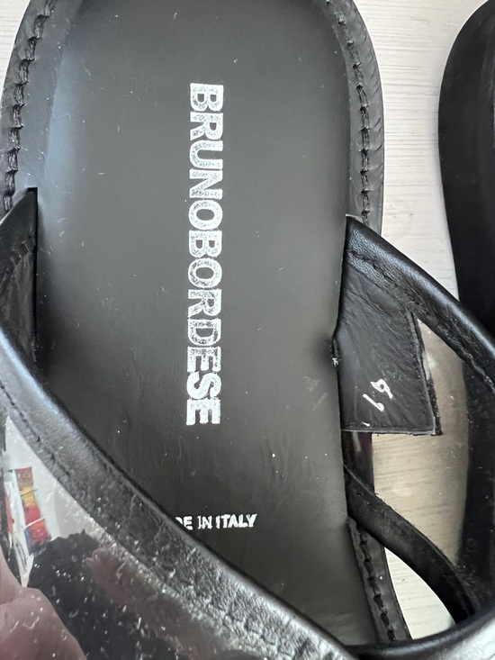 BRUNO BORDESE Men’s Black Clear Strap Slide Sandals main image 8